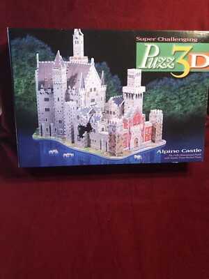 Puzz-3D Alpine Castle 1000 Piece Puzzle Milton Bradley Challanging