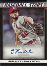 2020 Topps Series 1 DANIEL PONCE DE LEON Baseball Stars Autograph Auto BLACK/199