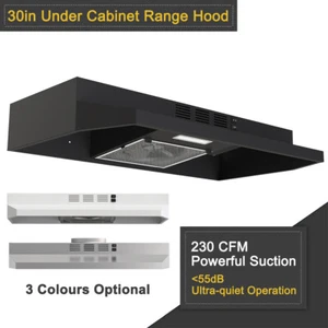 24/30/36 pouces Sous Cabinet Range Hotte en acier inoxydable 280CFM Évent de la poêle avec/LED