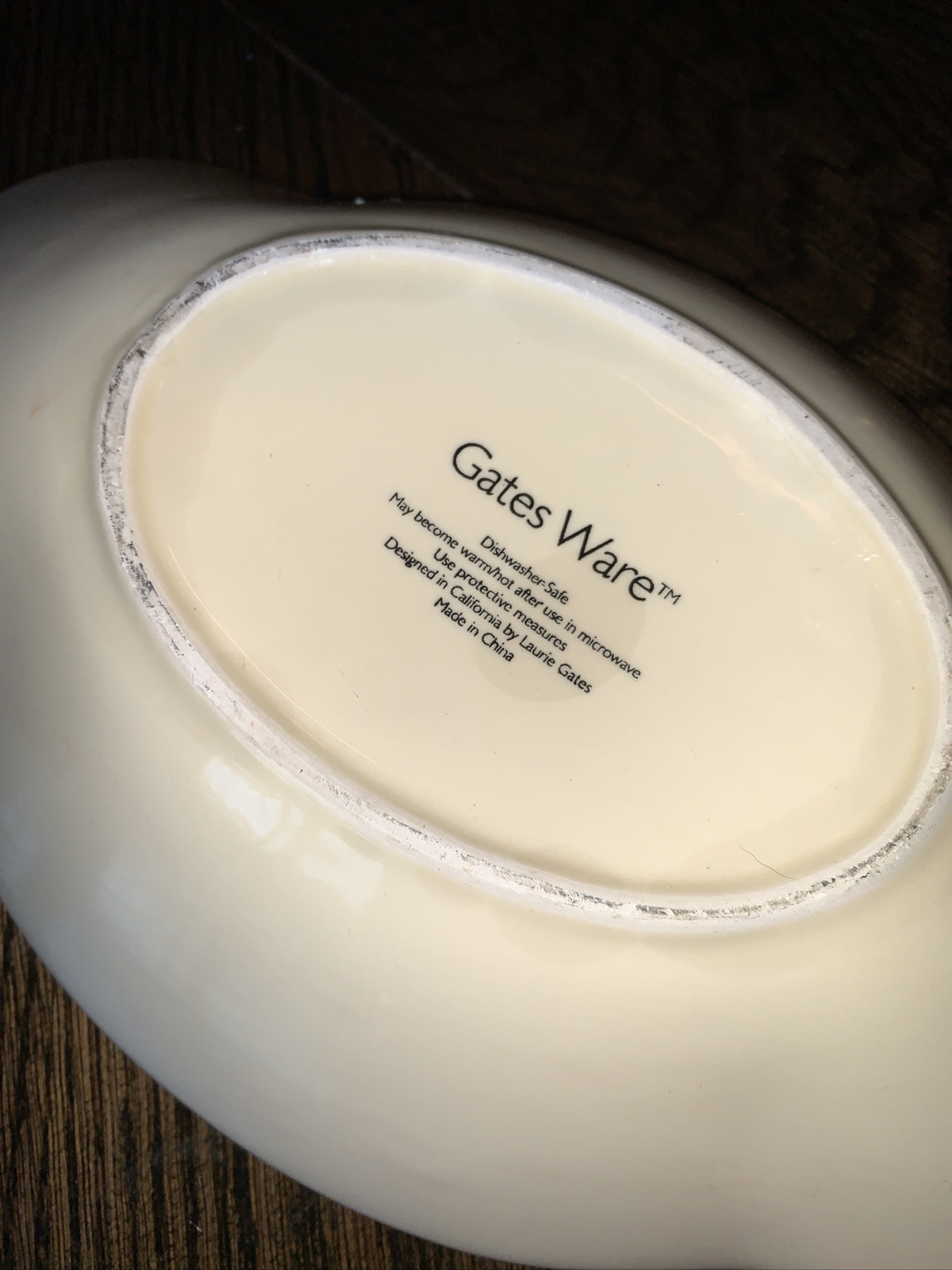 gates ware by laurie gates Oblong Bowl Autumn Harvest Fall Leaves 13 3/