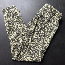 Sweaty Betty Power Leggings Women's Size XS - 7/8th Length Green Floral w Pocket