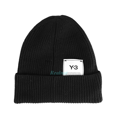 ADIDAS Y-3 YOHJI YAMAMOTO CL WOOL UNISEX BEANIE HAT BLACK WITH