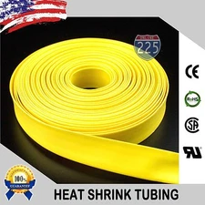 50 FT. 50' Feet YELLOW 3/8" 9mm Polyolefin 2:1 Heat Shrink Tubing Tube Cable US