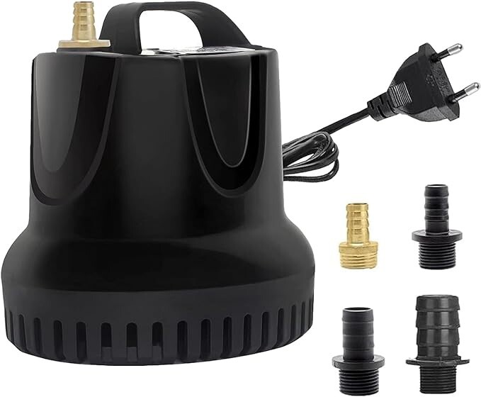 Pompa Per Acquario Da 15 W, Portata 1000 L/h, Altezza Mandata 1,2 M, Ultra Silenziosa, Con Regolazione Flusso