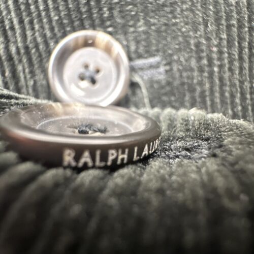VINTAGE Polo Ralph Lauren blazer uomo taglia 44R nero velluto a coste giacca cappotto sportivo - Foto 4 di 11