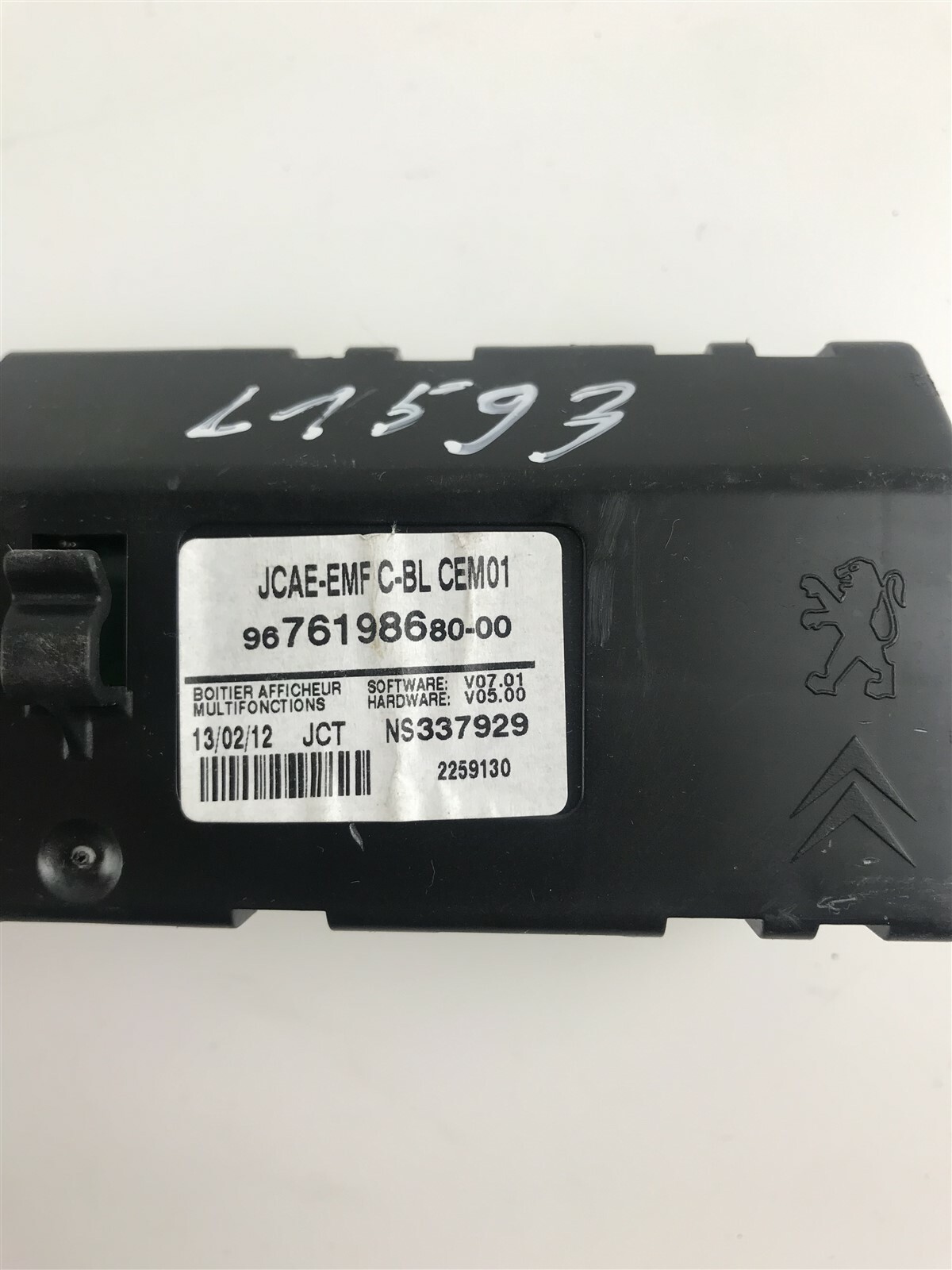 L1593 PEUGEOT DISPLAY SCREEN 9676198680 | eBay