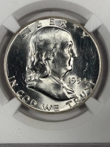 1954 Franklin Half Dollar. .50. NGC MS64. FBL.