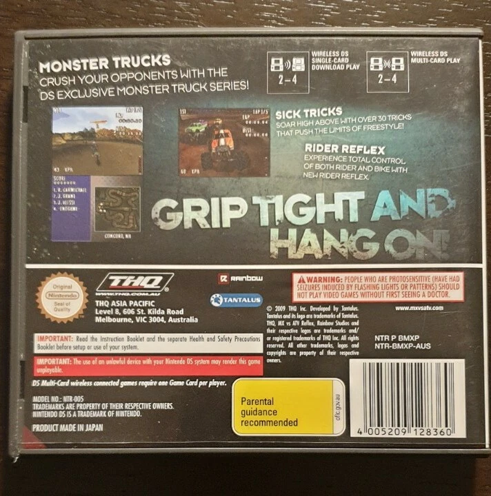 MX vs. ATV Reflex Case for Nintendo DS CASE AND MANUAL ONLY. NO GAME INCLUDED. - Image 2 of 3