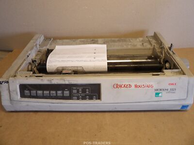 OKI Microline 3321 ECO 9-Pin Impact Dot Matrix Printer USB - DAMAGED / NO COVERS