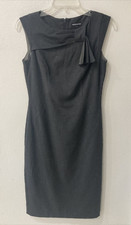 Warehouse size 8 gray Jackie O' inspired pencil sheath dress gray workwear