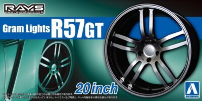 Aoshima 1/24 Model Car Tuned Parts(81)Rays Gram Lights R57GT 20''Wheels&Tires Set