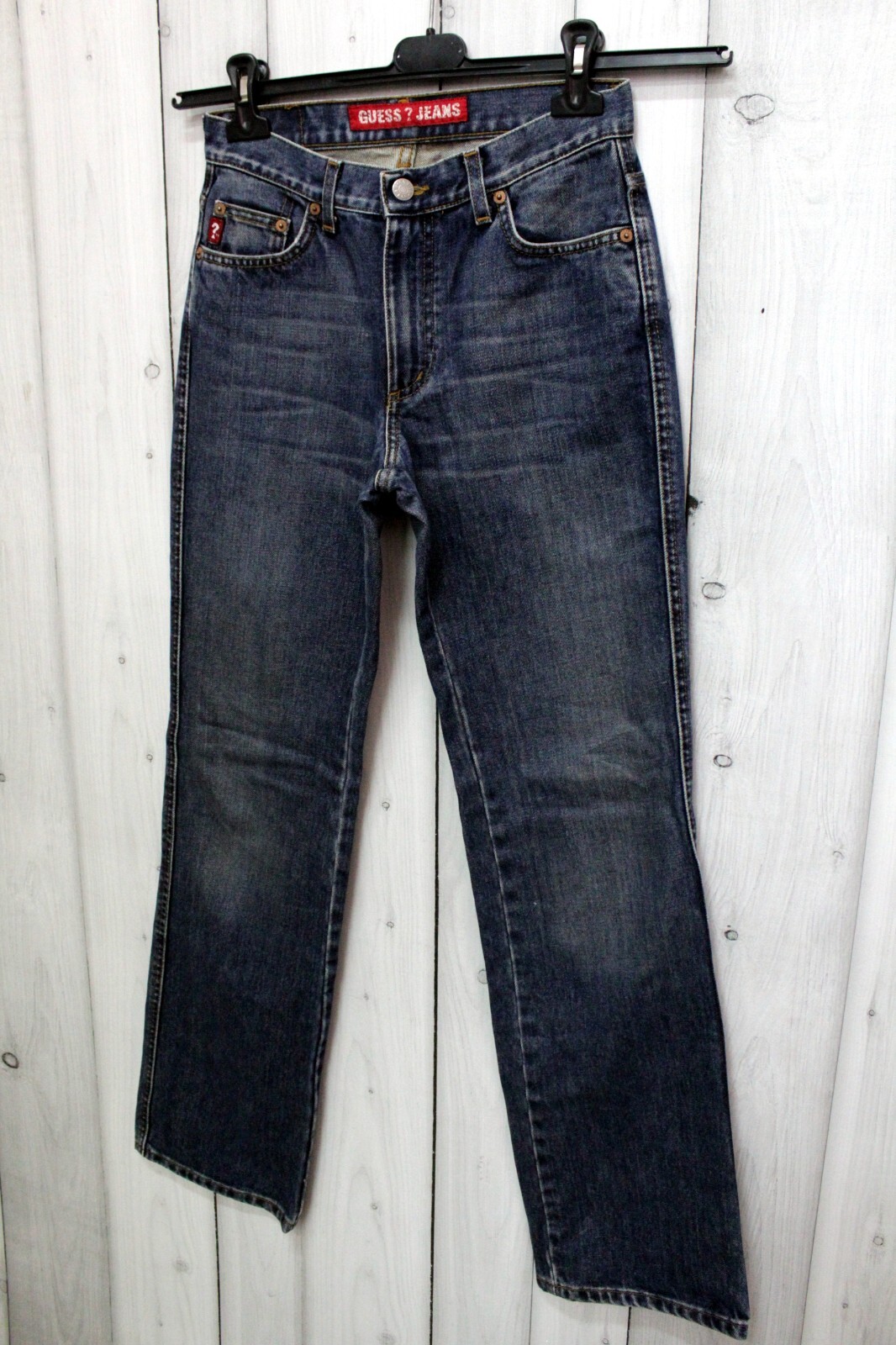 Guess Jeans Donna Taglia 27 / 41 Pantalone Blu Cotone Pants Pant Logo Woman