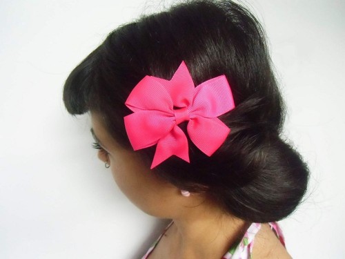 Pince clip barette cheveux noeud bow knot retro pinup coiffure 20 couleurs - Picture 34 of 45