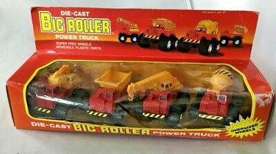 Set Die Cast Construction Vehicles Big Roller Power Truck