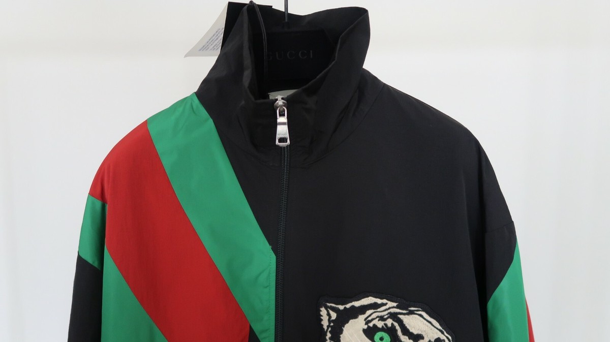 GUCCI sz US S Mens Oversize Nylon Panther Track Jacket w GUCCI sz US S Mens Oversize Nylon Panther Track Jacket w