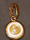 Liz Claiborne Inc Button Earrings Matching Pendant Preppy 1980's Reversible — photo 5