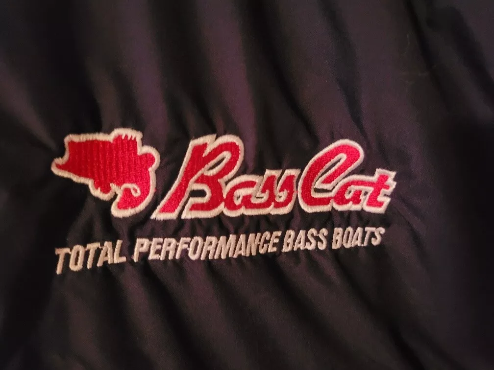 EUC Bass Cat Boats Jacket Tom Moore Flyswatter Baywatch XL Navy