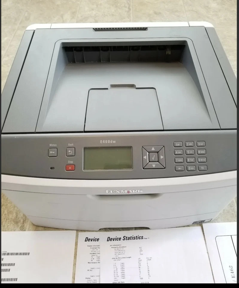 Lexmark E460dw Workgroup Laser Printer FULLY FUNCTIONAL VERY CLEAN SEE PICTURES! - Image 2 of 4