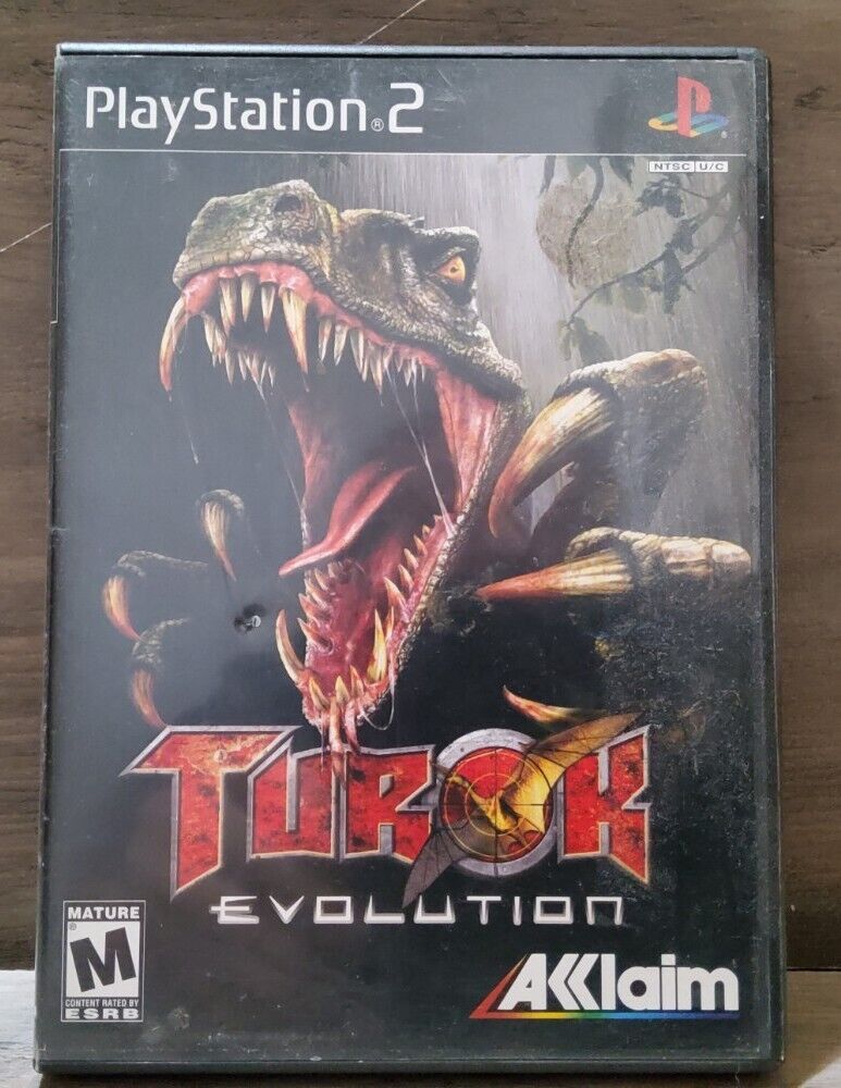 Turok Evolution Sony PlayStation 2 2002 PS2 Manual Tested Dinosaur Aklaim