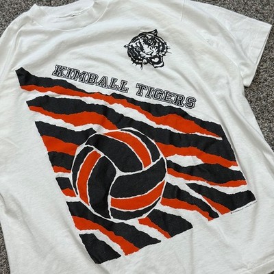 Vintage 1992 Kimball Tigers Volleyball Wisconsin Graphic Tee FOTL Best Mens XL