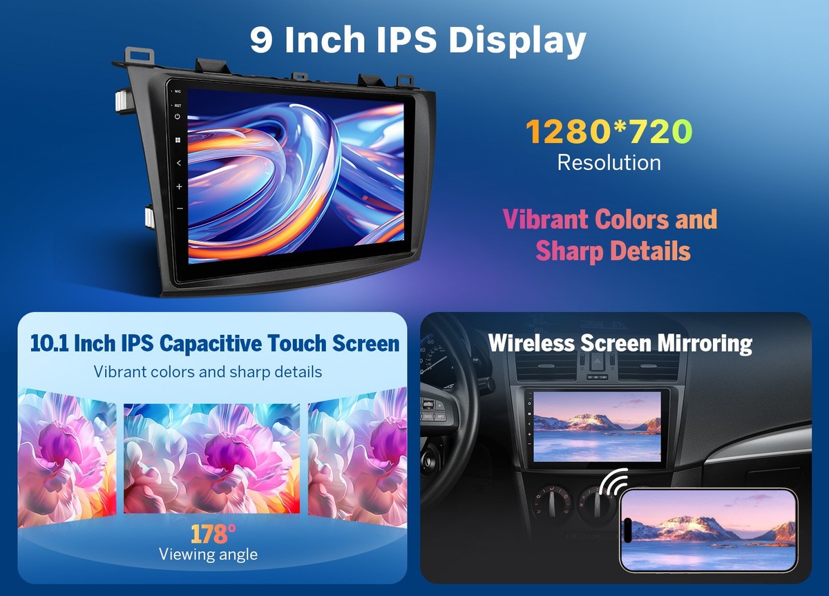 For Mazda 3 2010 2011 2012 2013 Car Stereo Android 14 9