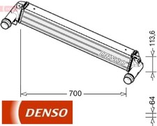 DENSO DIT06010 Ladeluftkühler LLK Turbokühler Kühler für Jeep 