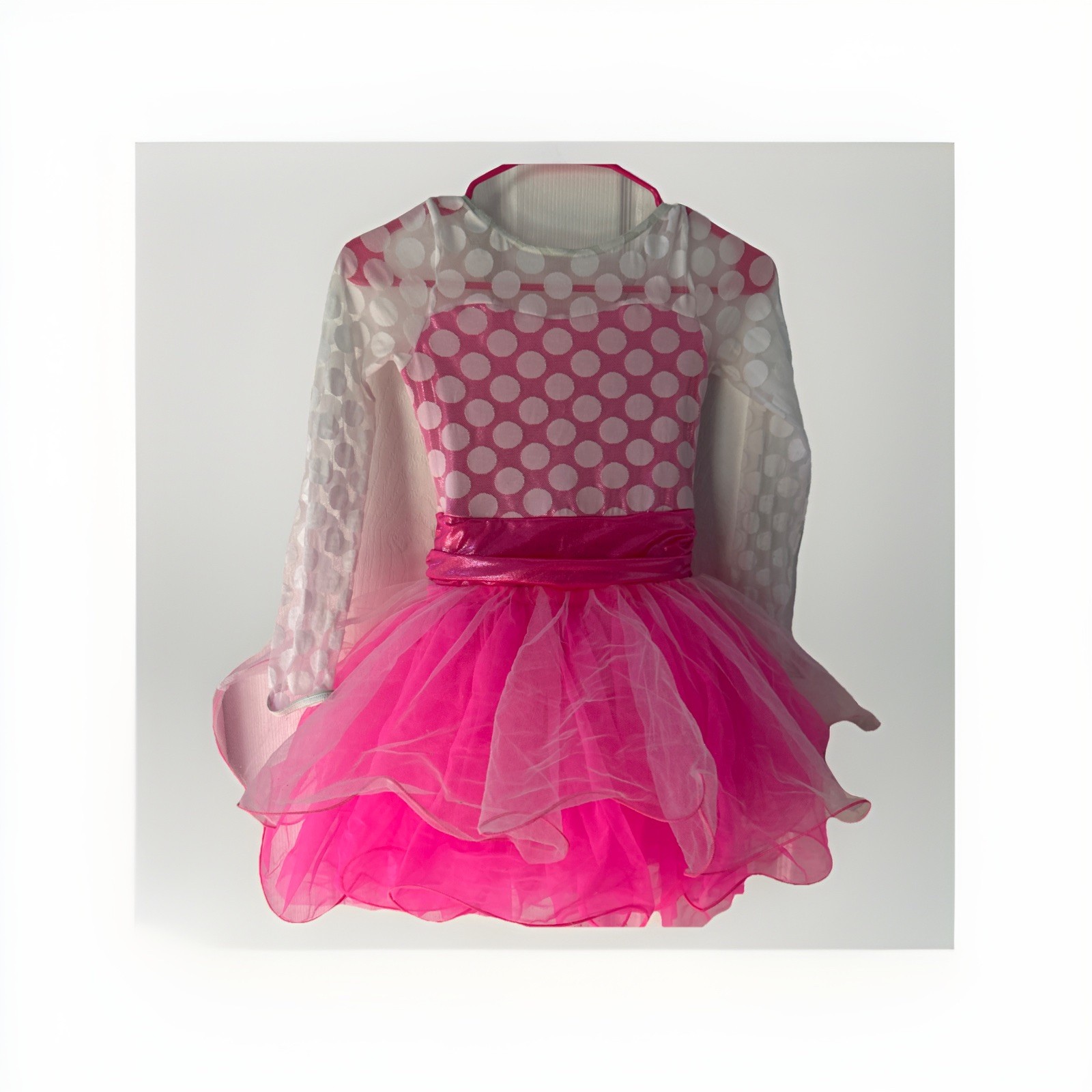 Weissman Dance Costume Pink Sparkles XSC Girls - image 2