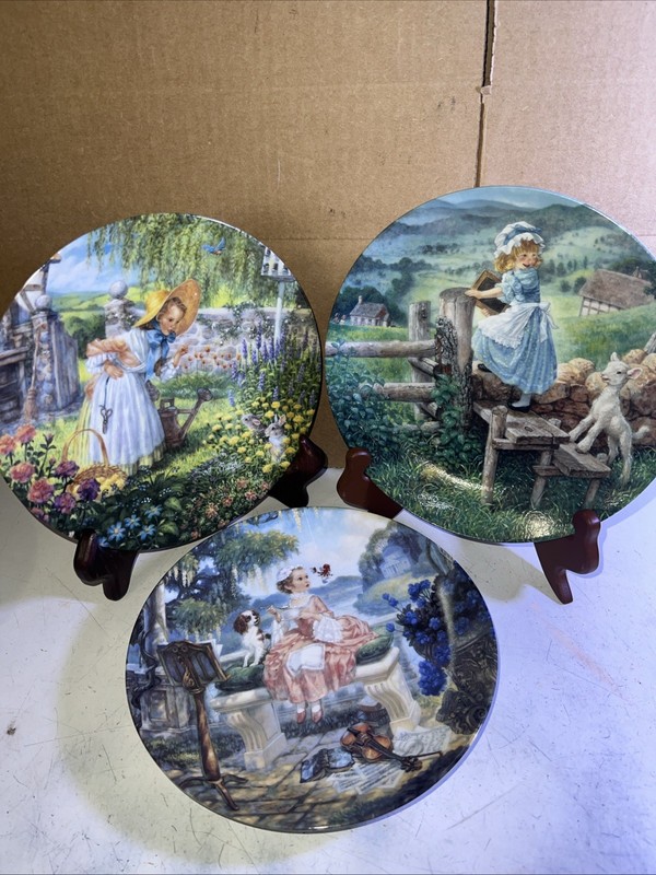 Set Of 3 Vintage Bradford Exchange Classic Mother Goose Collectors Plates