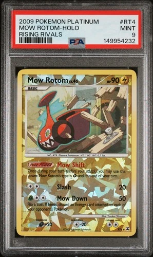 Pokemon Mow Rotom Holo Rising Rivals RT4/111 PSA 9 Mint