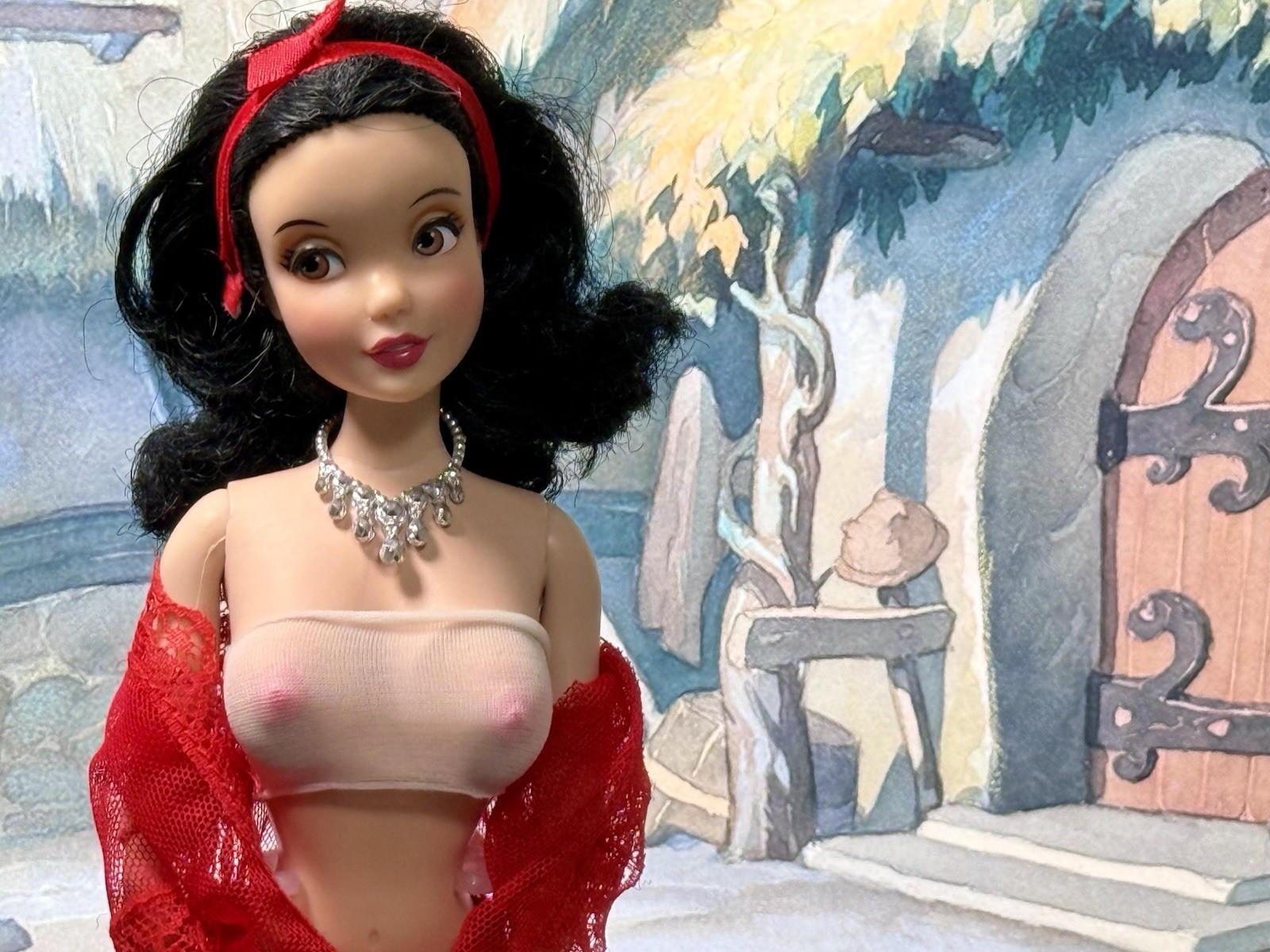 2025 OOAK Disney Snow White  12&rdquo; Doll &ldquo; W/Custom 36C Breasts