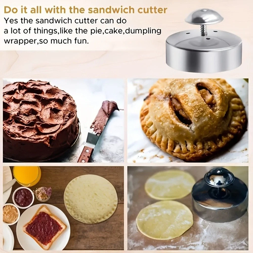 High Quality Round Sandwich Sealer Cutter fits Homemade Uncrustables Kitchen Use