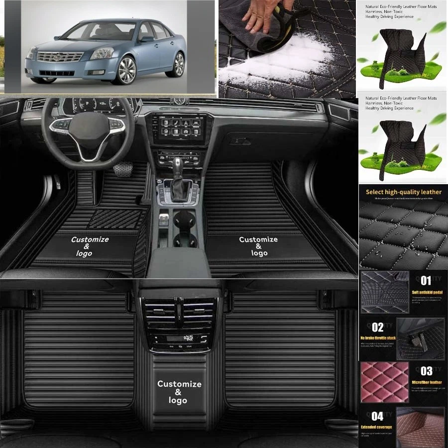 For Cadillac BLS Car Floor Mats Luxury Waterproof Carpets Liners Interior Auto Foto 2 de 4