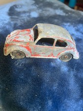 Vtg Unbranded Diecast Metal Volkswagen Beetle Bug Red 2.25 Inch Car D