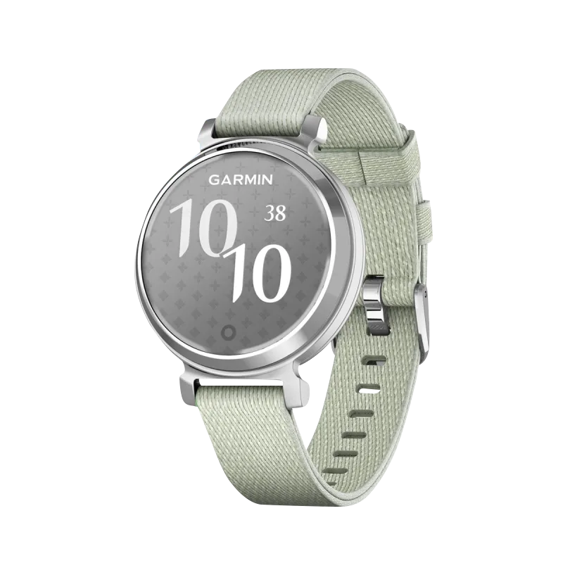 Garmin Lily 2 Classic, Silver with Sage Gray Nylon Band 010-0xxxx