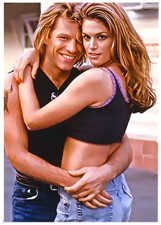 JON BON JOVI & CINDY CRAWFORD * Fun * MUSIC * Illustrated Art Card * ATC ACEO