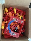 Box Lot of Mostly Red Legos and Other Pieces for Building Toys — photo 1
