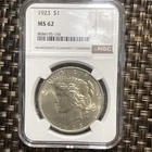 1923 Peace Dollar $1 NGC MS 62 Silver Coin Philadelphia KM#150 8684195-156