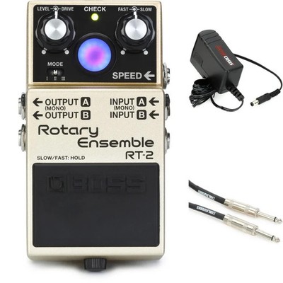 Boss RT-2 Rotary Ensemble Pedal with Power Supply and Cable