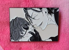 Black Butler Ciel Phantomhive Sebastian Michaelis Cheek Grab Anime Enamel Pin