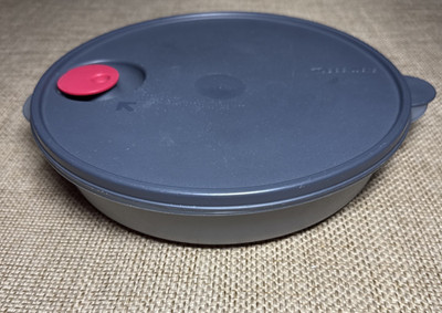 Tupperware Crystalwave Divided Dish Lid Vented Blue Navy Microwave 3284C 2651A