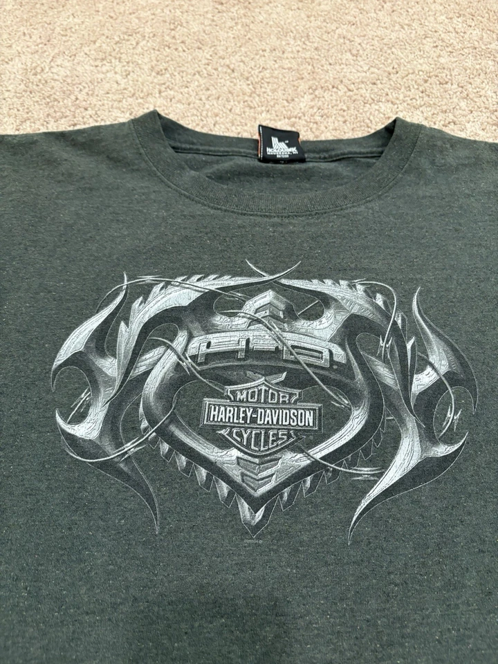 Vintage 2004 Harley Davidson Grunge Biker Long Sleeve Hits Shirt Size XL Y2K - Image 4 of 4