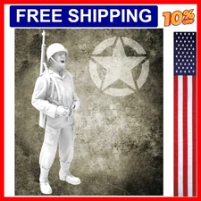 1/35 Scale Die-Cast Resin Figure Model Kit WWII US Soldier At Rest Unassemble...