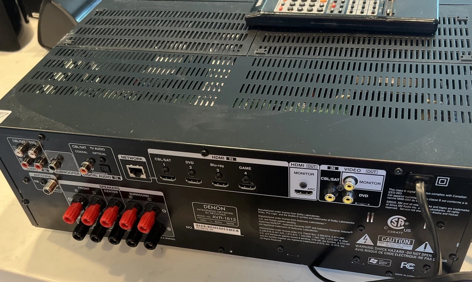 Denon AVR-1613 5.1 Ch HDMI Network Home Theater Receiver Stereo + Remote Bundle - Image 2 of 4