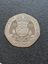 1993 PROOF 20p Tudor Rose Twenty Pence Coin BUNC