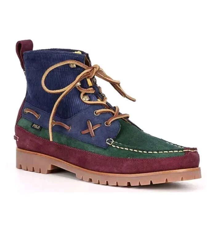 Polo Ralph Lauren Ranger Mid Country Corduroy Suede Leather Boots Men’s Size 9.5 POLO Ralph Lauren Country Ranger MID Color Block Suede  main image 2