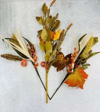 3 Fall Leaves  Berries Floral Thanksgiving Home Table Decor Arrangements