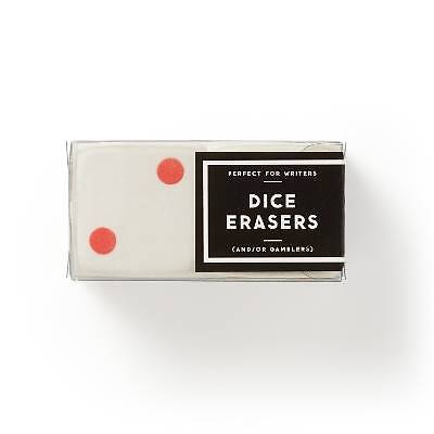 Make Big Mistakes Giant Dice Eraser Set, Brass Mon