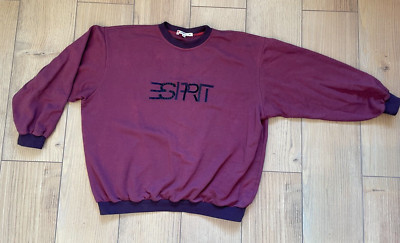Esprit Teens Kuschelpullover Gr. 164 dunkelrot weinrot gesticktes Logo Winter