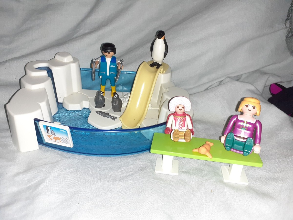 Playmobil Marine Life Zoo Penguin Enclosure Pool Aquarium with Male  keeper