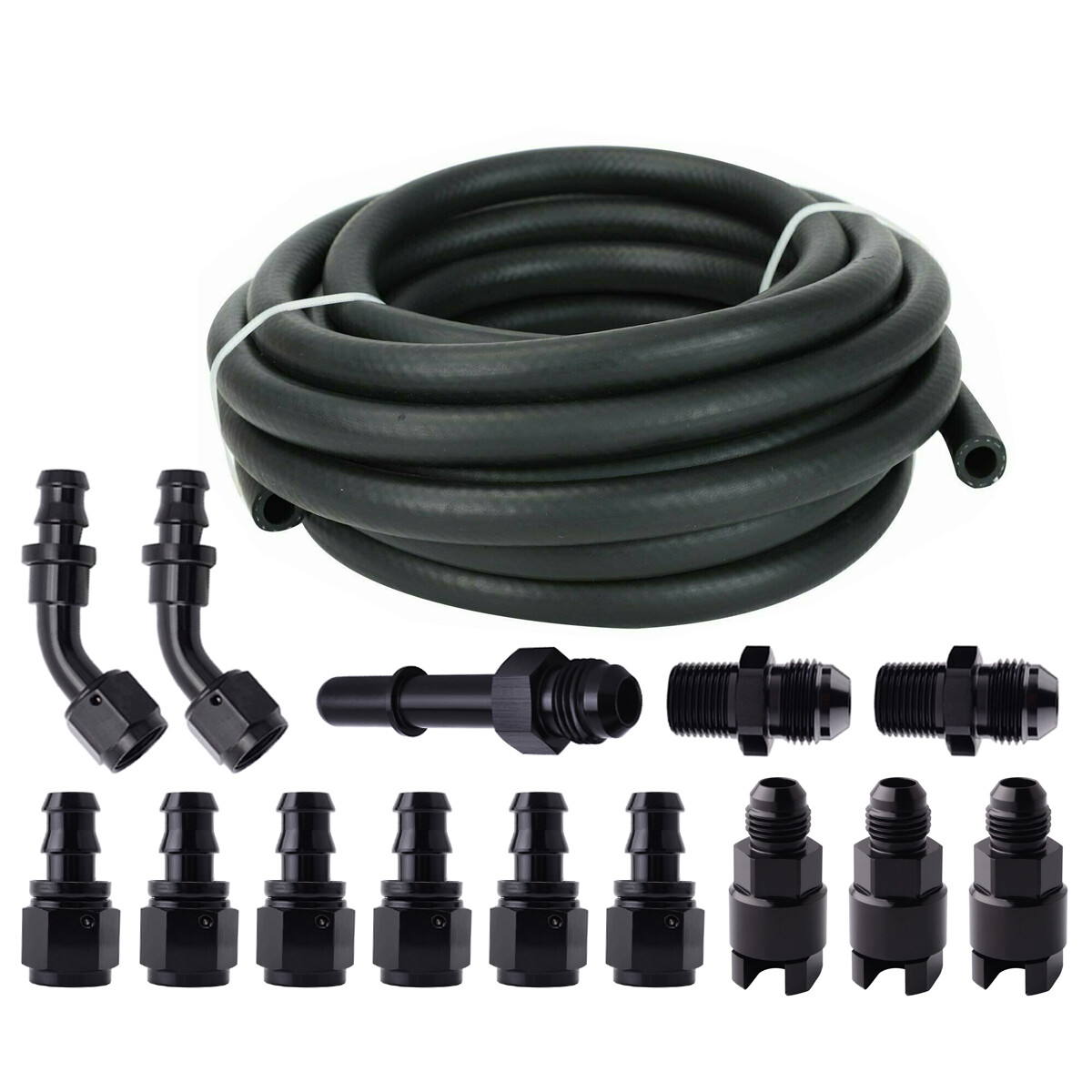 3/8 25Ft Complete LS Conversion Fuel Injection Hose Line Fitting EFI